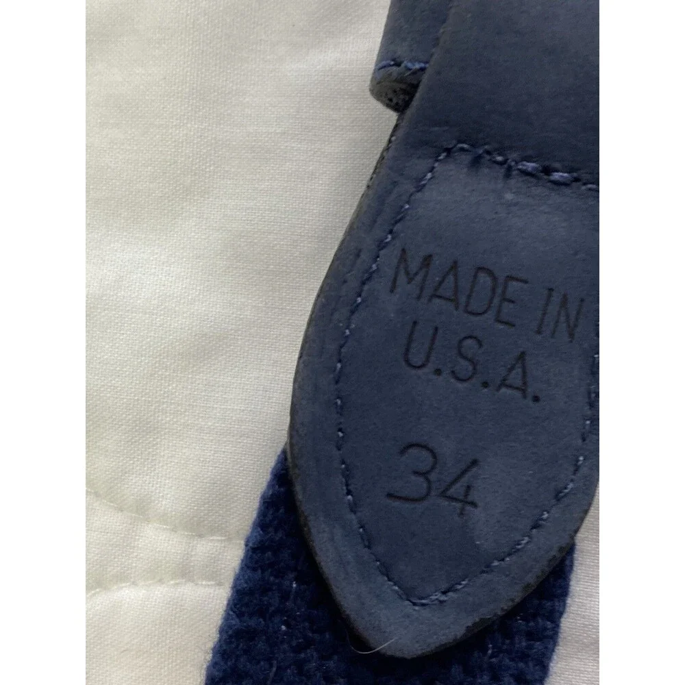 Zeppelin Mens Belt Size 34 Navy Leather Boating SEA RAY BOATS